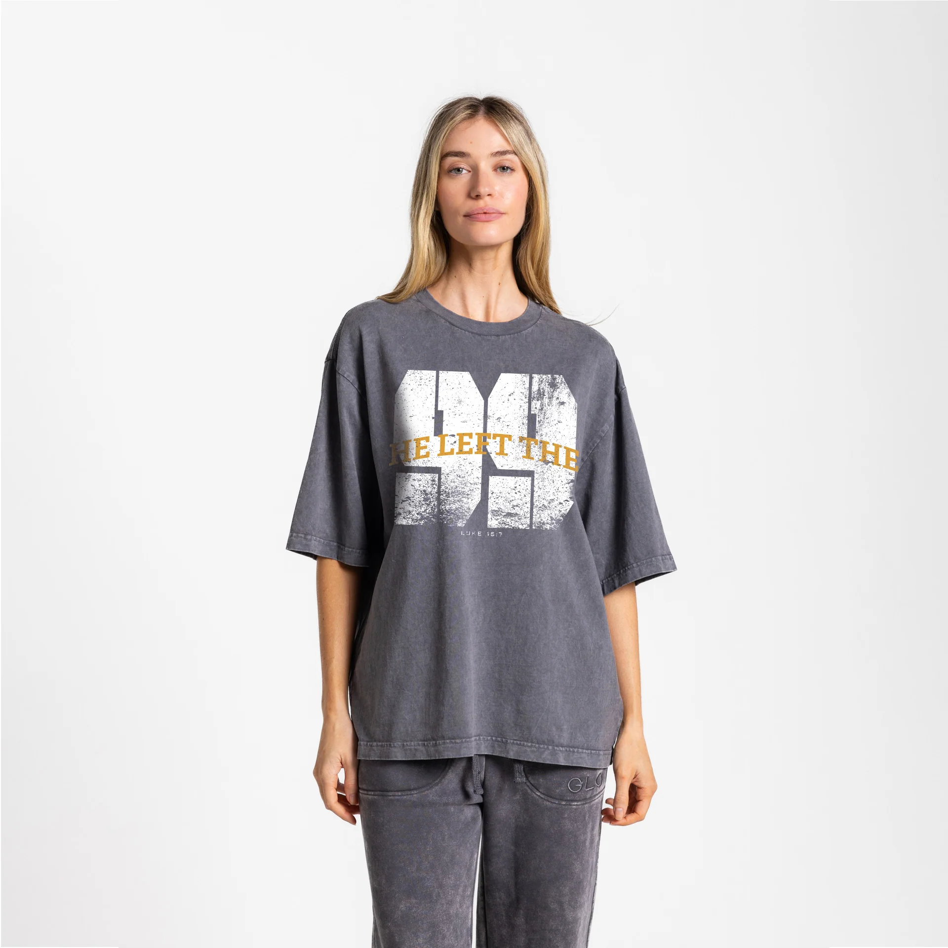 99 Boxy Tee Mineral Wash - Dark Shadow