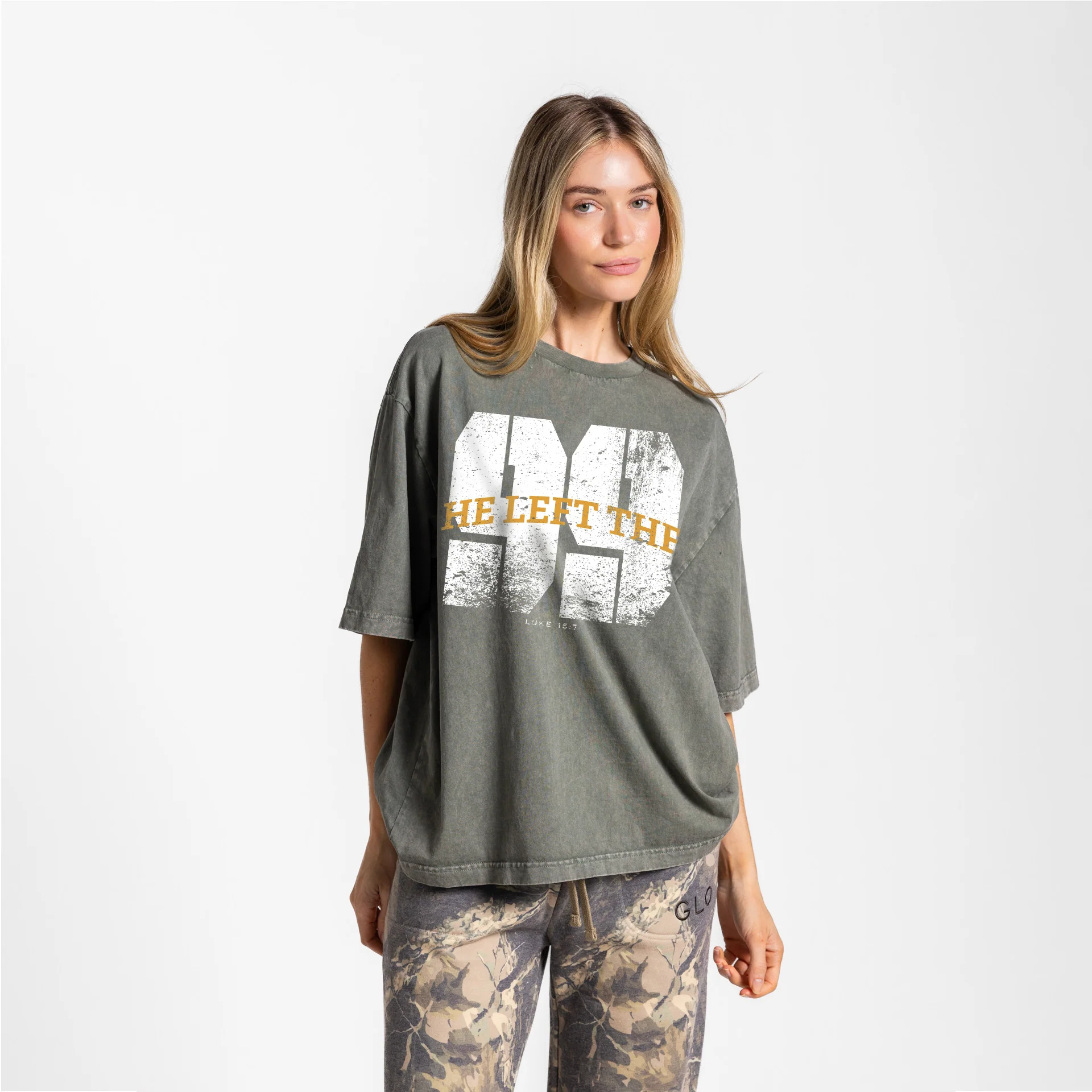 99 Boxy Tee Mineral Wash - Thyme