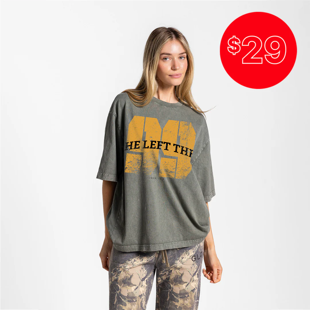 99 Boxy Tee Mineral Wash - Thyme - 29