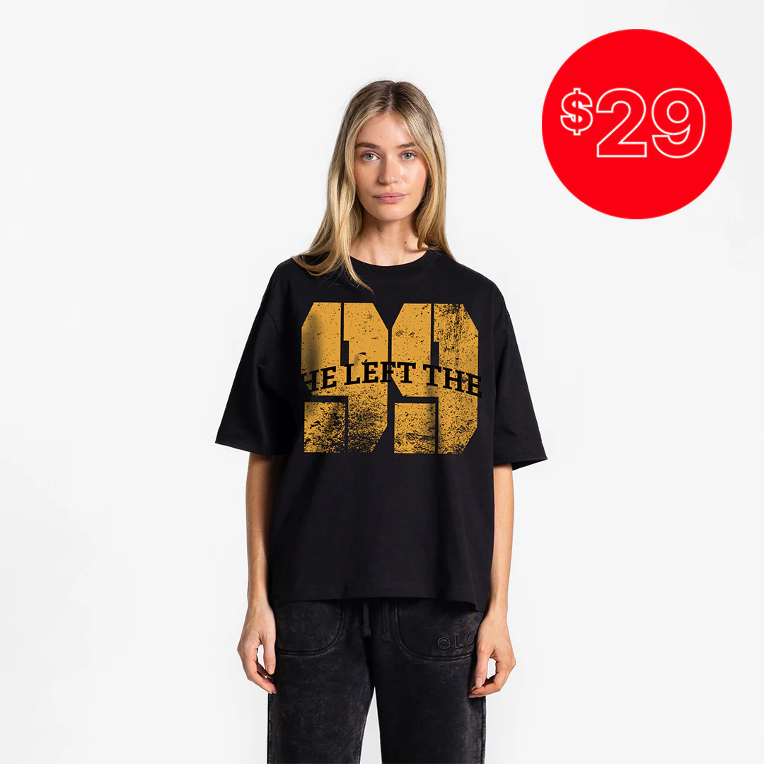99 GLO Boxy Tee - Regular Wash - Jet Black - 29