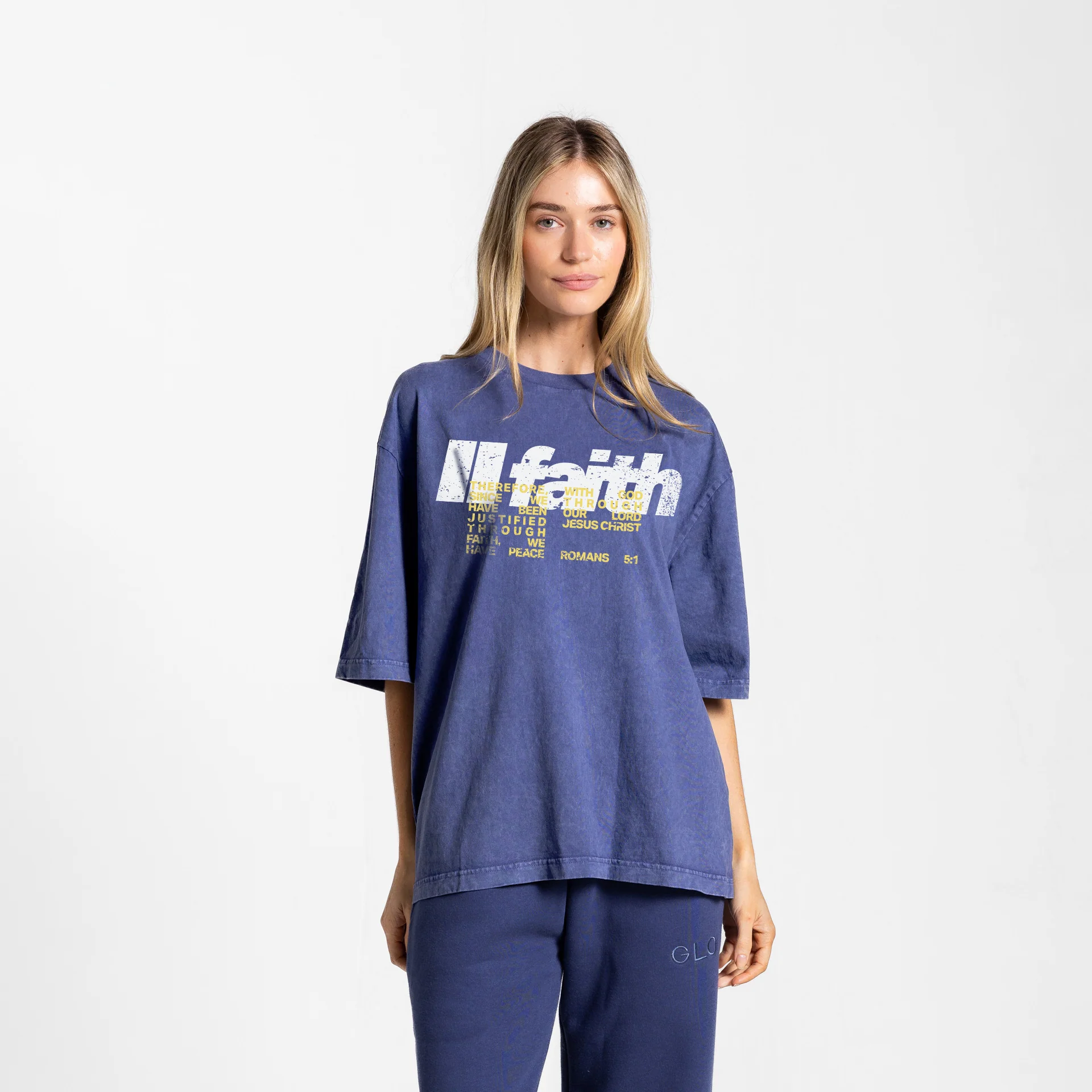 Faith Boxy Tee Mineral Wash - Oceana