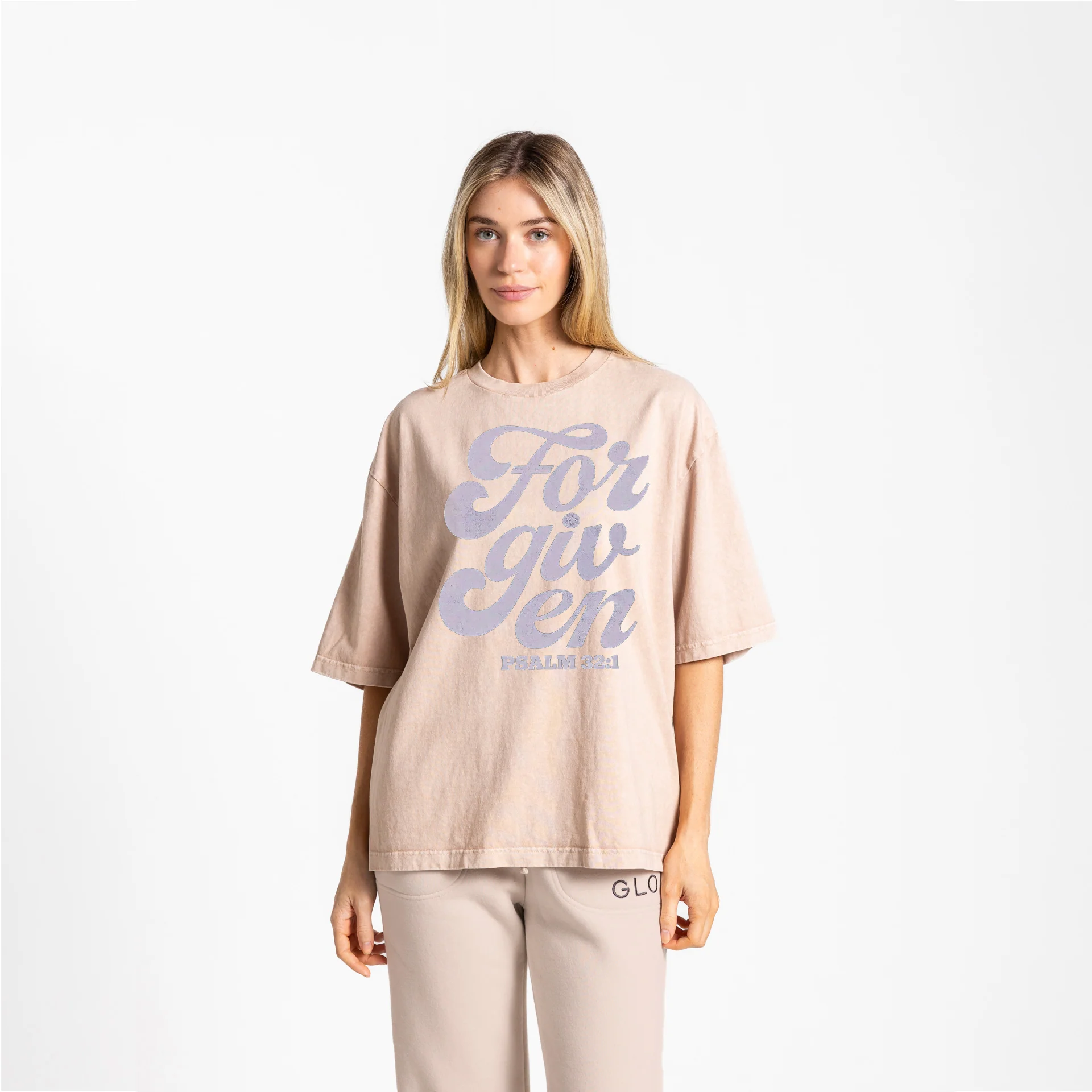 Forgiven Boxy Tee Mineral Wash - Bone