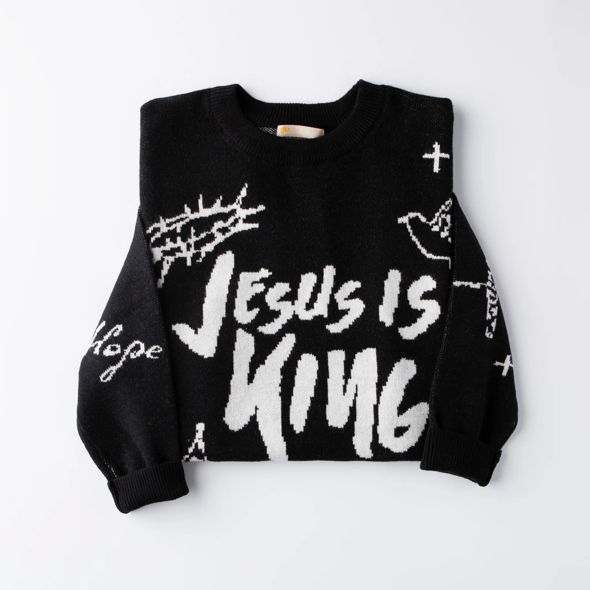 Jesus is King Jacquard Sweater - Image 3