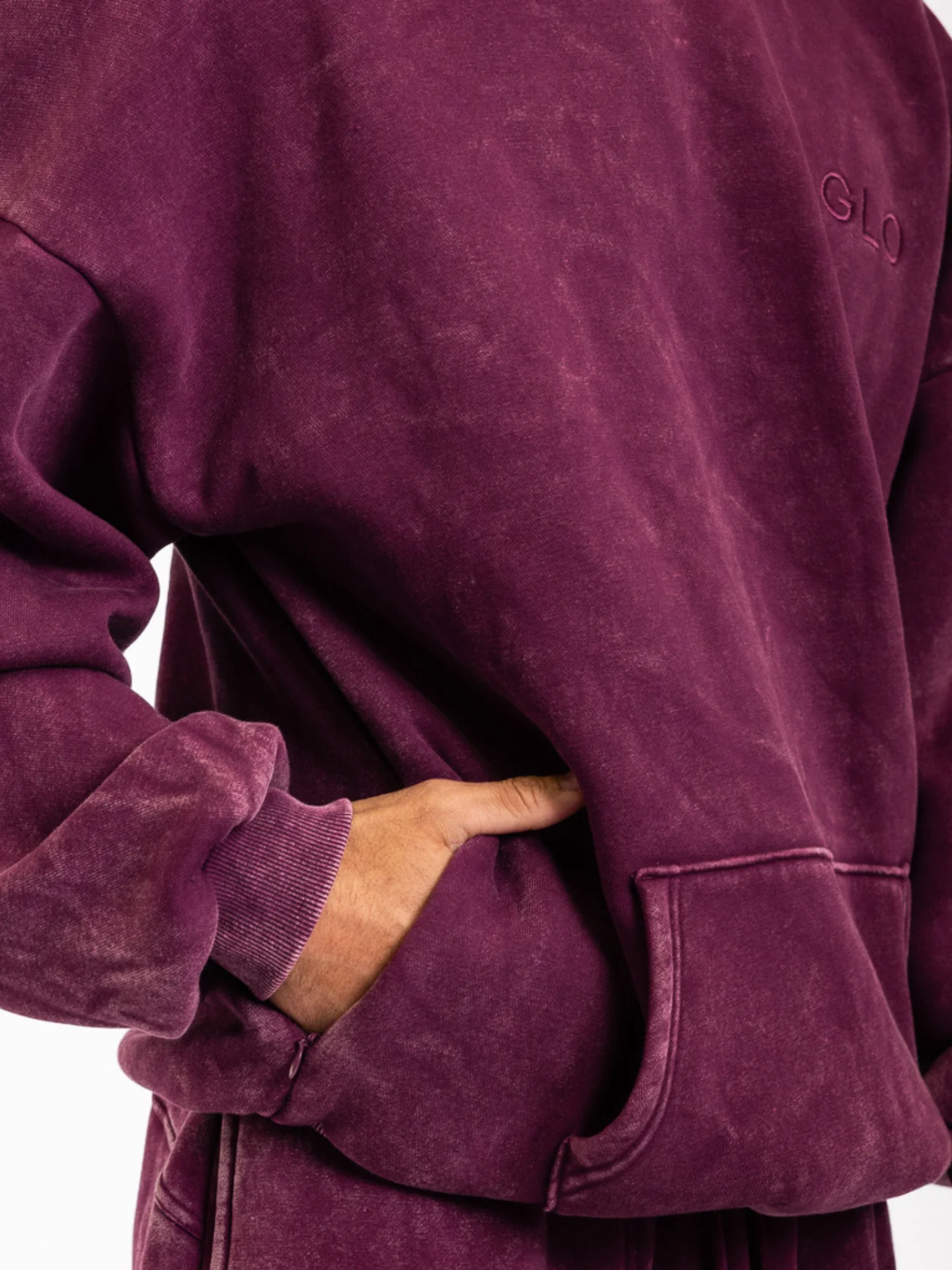Kingdom Essential Hoodie - Snow Wash - Dark Cherry [PREORDER] - Image 3