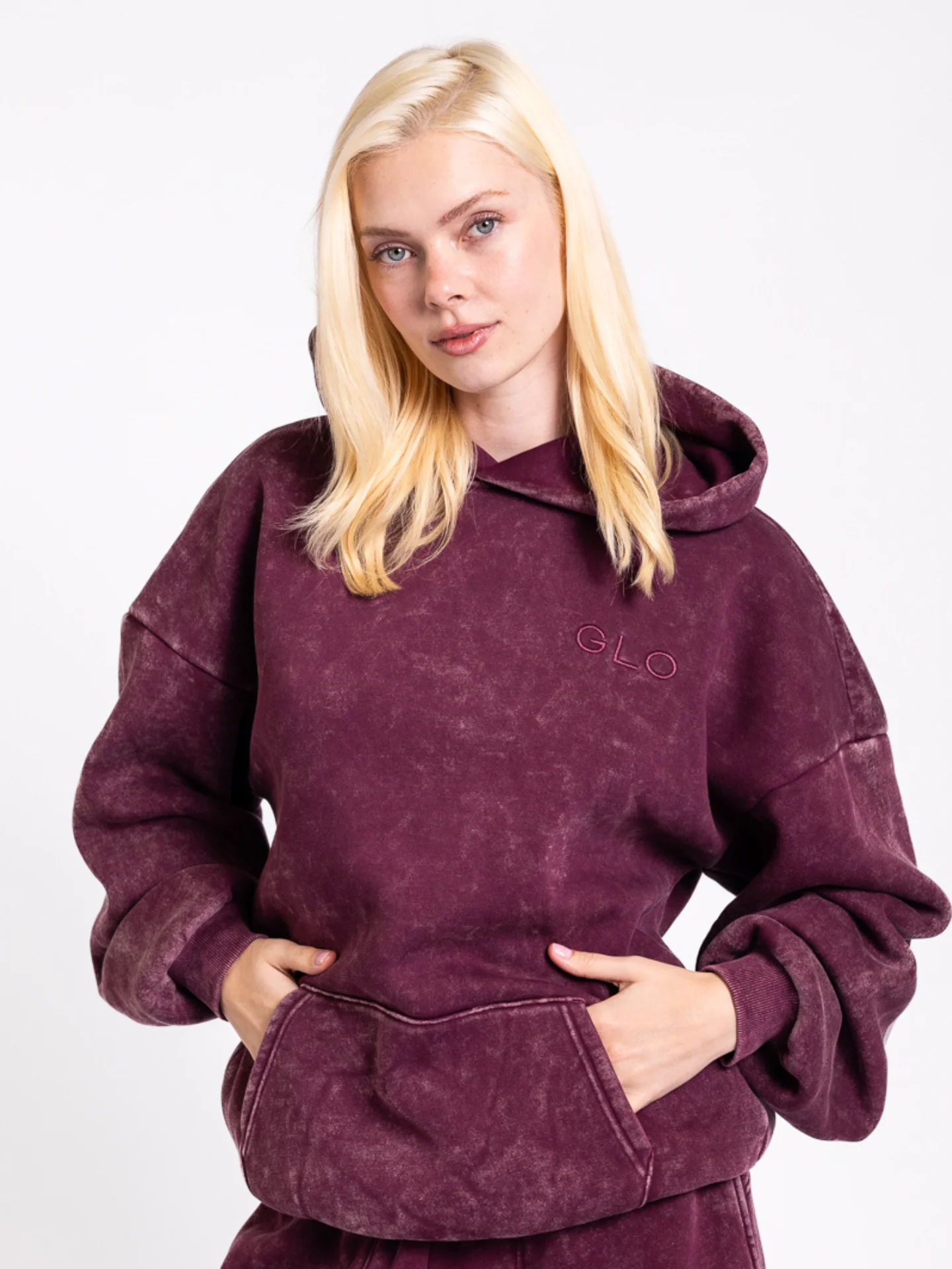 Kingdom Essential Hoodie - Snow Wash - Dark Cherry [PREORDER] - Image 5