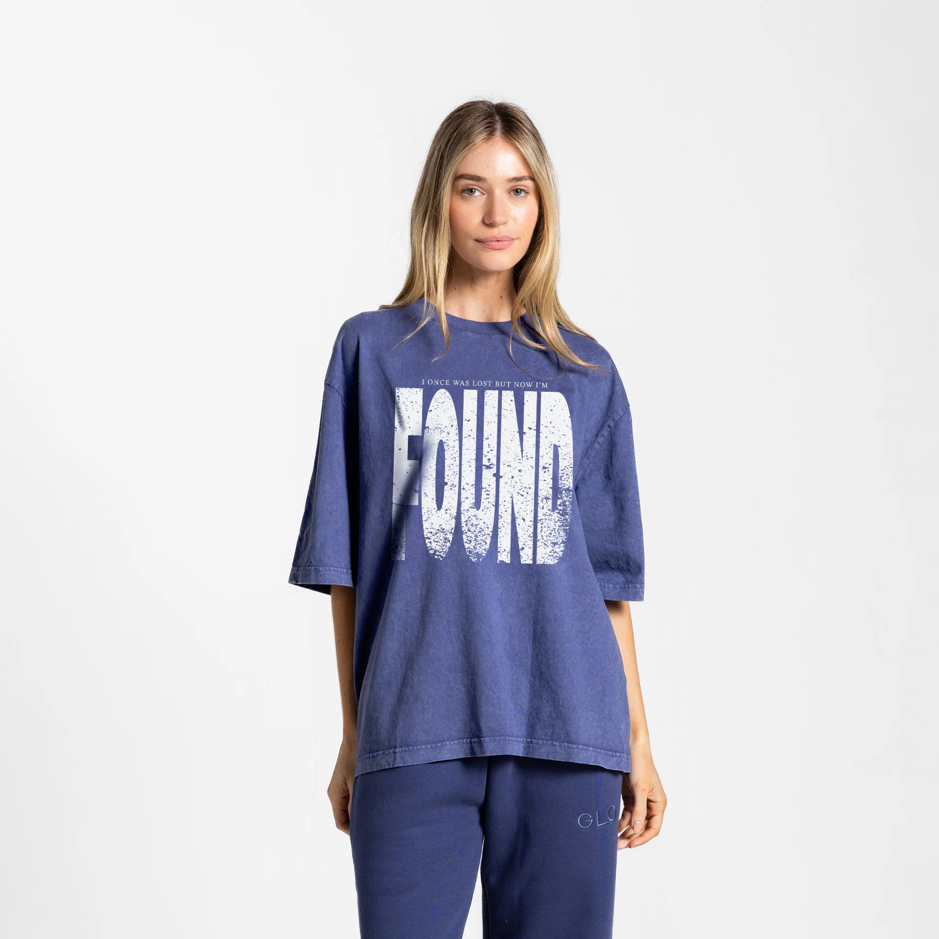 Lost But Found Boxy Tee Mineral Wash - Oceana