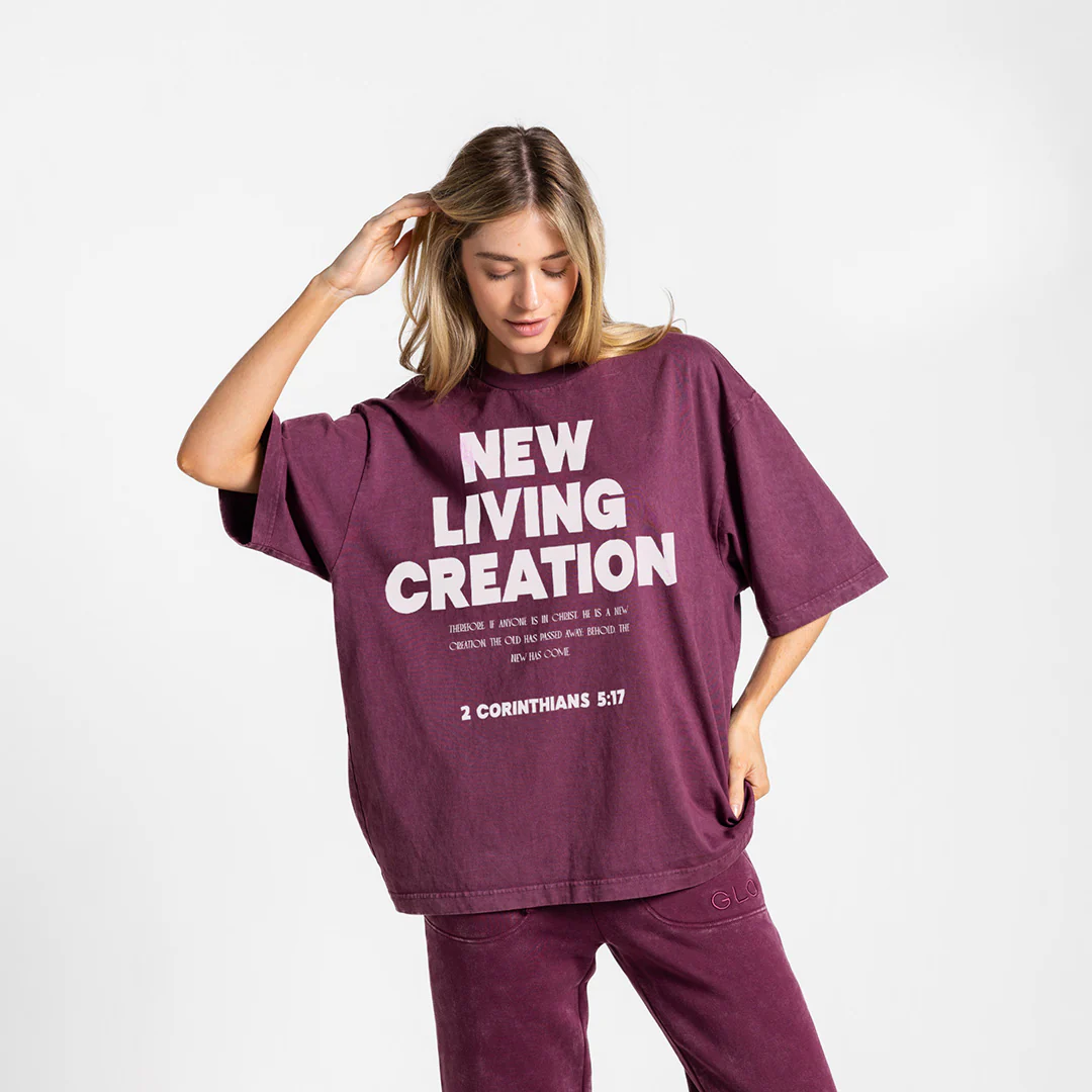 New Living Tee - Prune