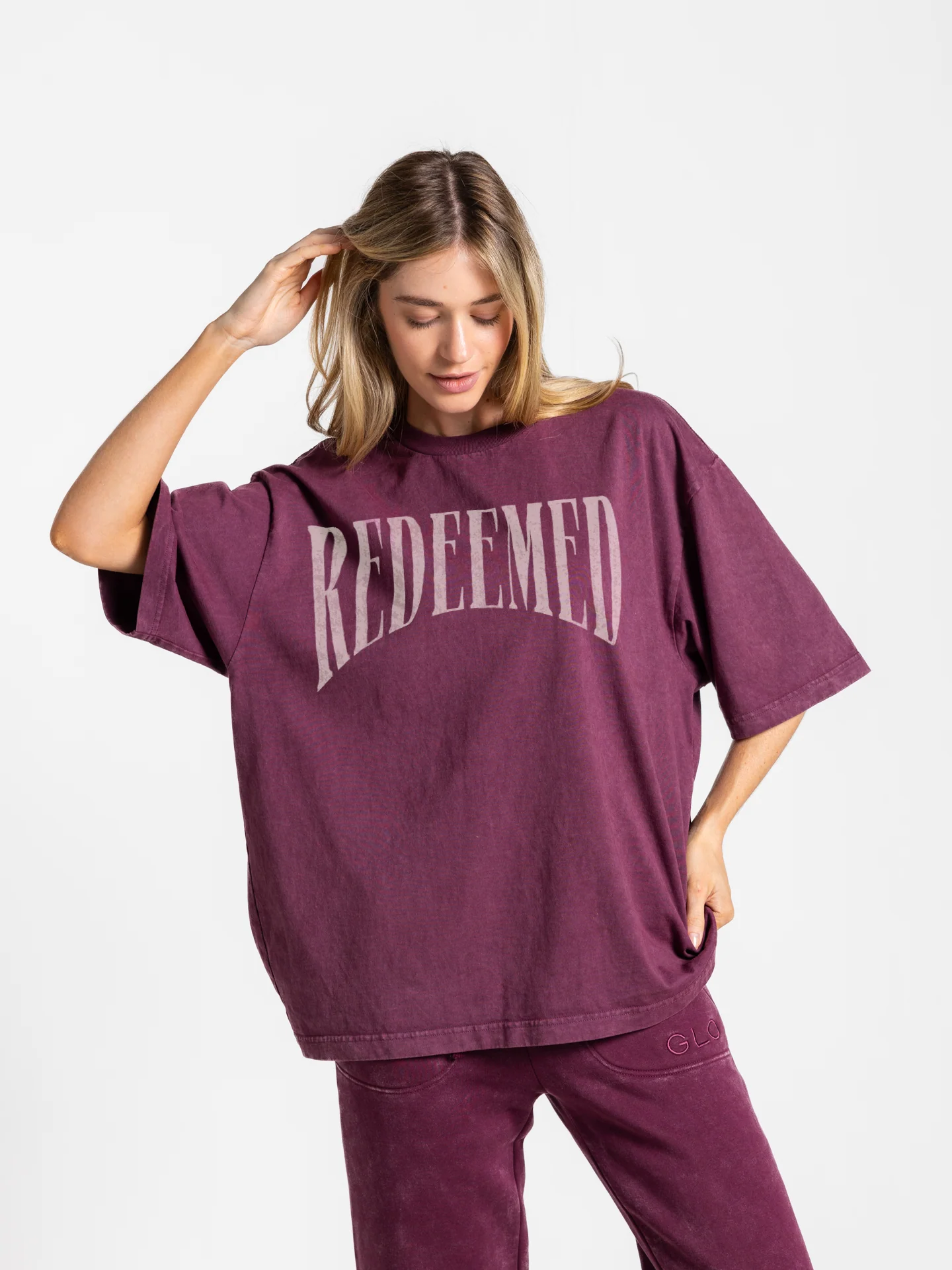 Redeemed Tee - Dark Cherry